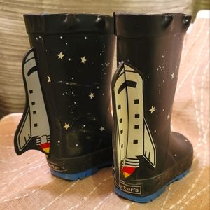 Carters 3D Rocket Ship rain boots